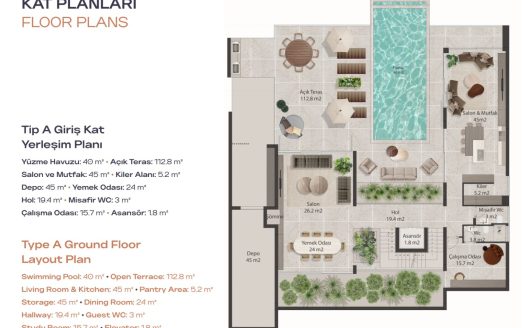 Luxury 9+2 Villa for Sale in Kyrenia Olive Grove – Private Pool, Mountain View & Sea View, Delivery May 2028